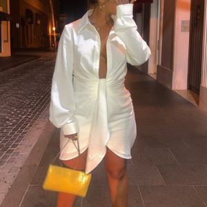 White Button Down Dress